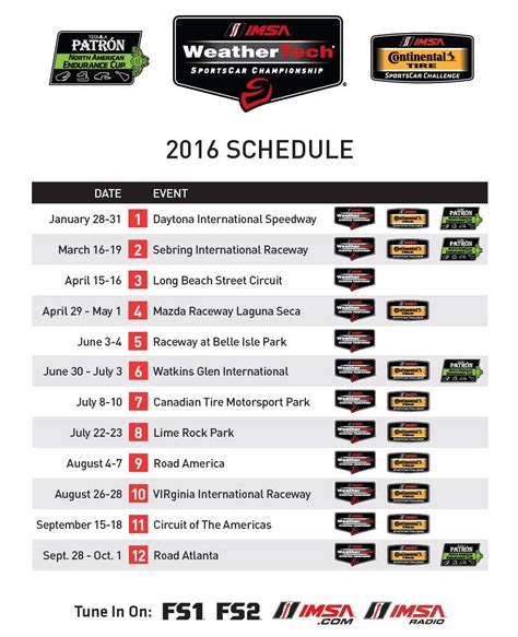 imsa tv schedule